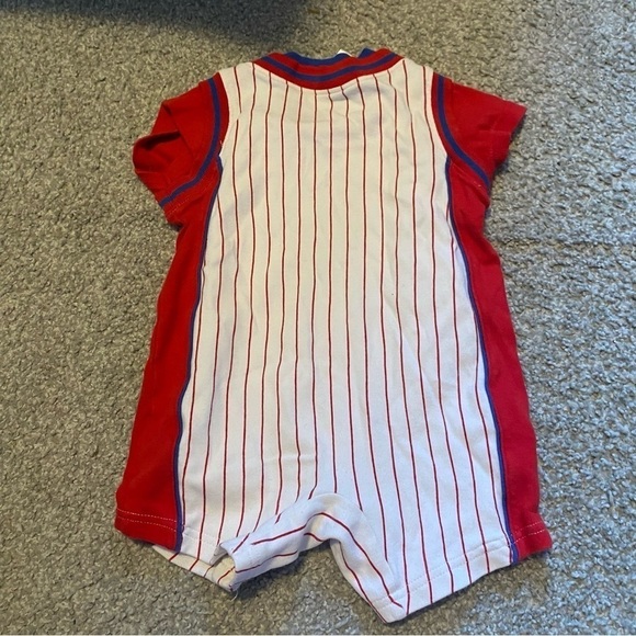 Philadelphia Phillies One Piece Bodysuit 18 mos Blue Red White MLB Majestic - Picture 4 of 4